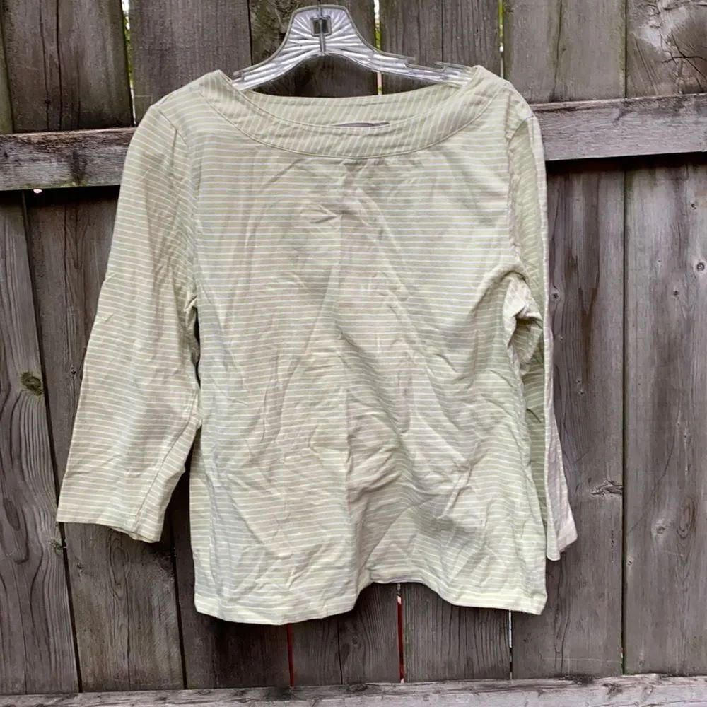 Croft & Barrow Yellow stripped top sz. L